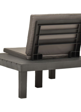 Loungestoelen Met Kussens Kunststof Antraciet