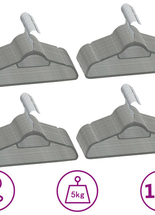 50-Delige Kledinghangerset Anti-Slip Fluweel