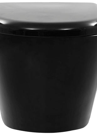 Hangend Toilet Met Verborgen Stortbak Keramiek Zwart