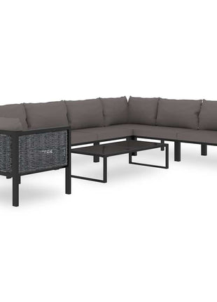 Hoekbank Sectioneel Met Linkerarmleuning Poly Rattan