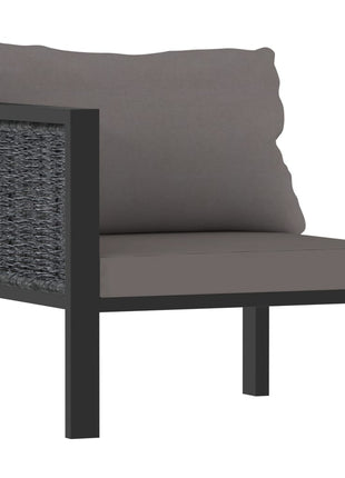 8-Delige Loungeset Met Kussens Poly Rattan Antraciet