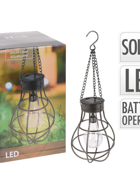 Solarlamp peertje met 10 LED's metaal