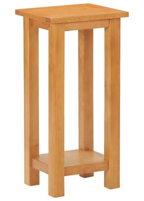 Bijzettafel 27X24X55 Cm Massief Eikenhout