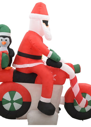 Kerstman Opblaasbaar Op Motorfiets Led Ip44 160 Cm
