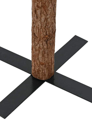 Kerstboom Met Echt Hout En Dennenappels Smal 210 Cm Pvc Groen