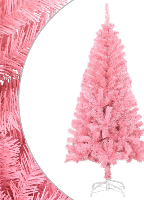 Kunstkerstboom Met Standaard 210 Cm Pvc Roze