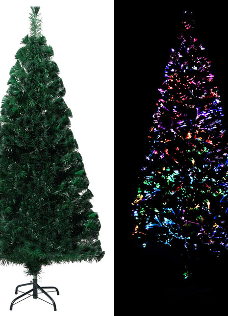 Kunstkerstboom Met Standaard 120 Cm Glasvezel Groen Wit
