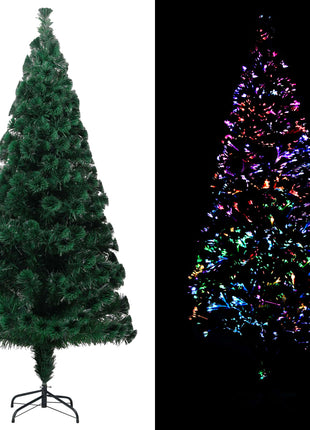 Kunstkerstboom Met Standaard 120 Cm Glasvezel Groen Wit