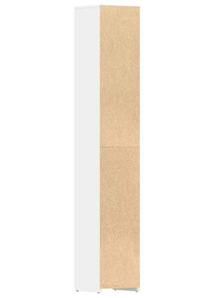 Badkamerkast 30x30x183,5 cm bewerkt hout wit