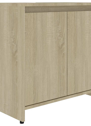 Badkamerkast 60x33x61 cm bewerkt hout sonoma eikenkleurig