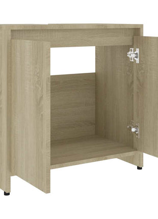 Badkamerkast 60x33x61 cm bewerkt hout sonoma eikenkleurig