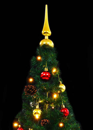 Kunstkerstboom Met Verlichting En Kerstballen 180 Cm Groen