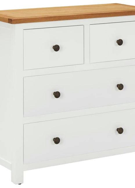 Ladekast 80x33,5x75 cm massief eikenhout