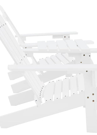 Tuinstoelen Adirondack met tafeltje massief vurenhout wit