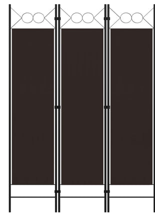 Kamerscherm met 3 panelen 120x180 cm bruin