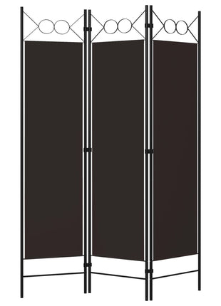 Kamerscherm met 3 panelen 120x180 cm bruin
