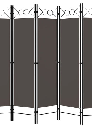 Kamerscherm met 5 panelen 200x180 cm antraciet