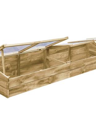 Kweekkassen 2 st 200x50x35 cm geïmpregneerd grenenhout