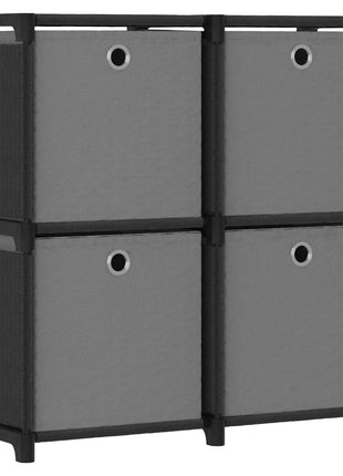 Kast Met 6 Vakken 103X30X72,5 Cm Stof Zwart