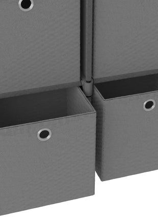 Kast Met 5 Vakken 103X30X72,5 Cm Stof Grijs