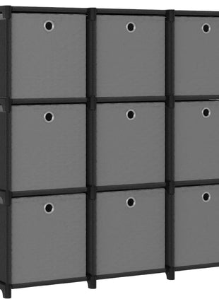 Kast Met 6 Vakken 103X30X72,5 Cm Stof Zwart