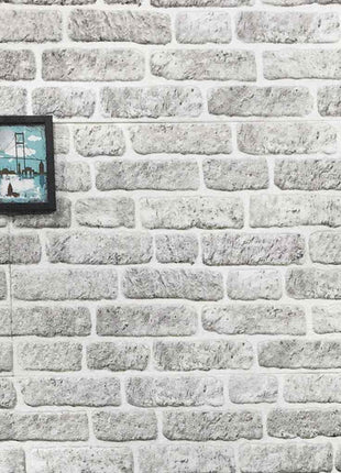 10 st Wandpanelen 3D lichtgrijze baksteen EPS