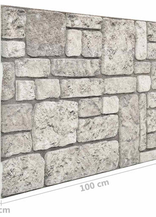 10 st Wandpanelen 3D grijze baksteen EPS