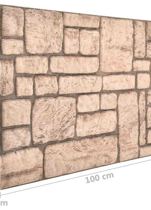 10 st Wandpanelen 3D beige baksteen EPS