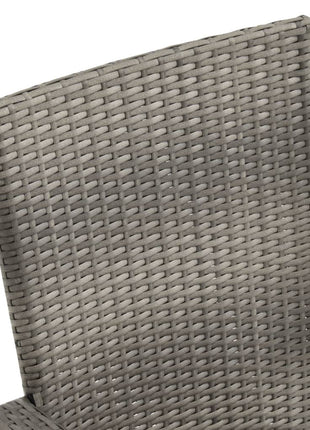 Tuinstoelen stapelbaar 4 st poly rattan grijs
