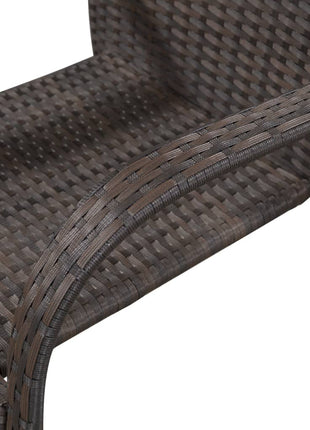 Tuinstoelen stapelbaar 6 st poly rattan bruin
