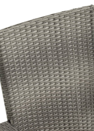 Tuinstoelen stapelbaar 6 st poly rattan grijs