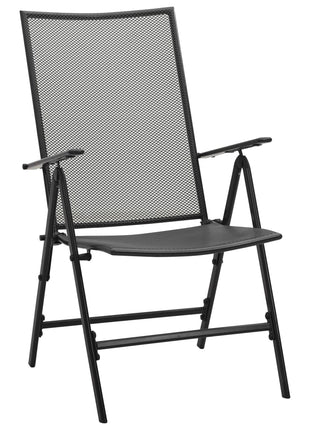 Klapstoelen mesh 4 st staal antraciet