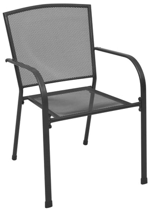 Tuinstoelen 4 st mesh ontwerp staal antraciet