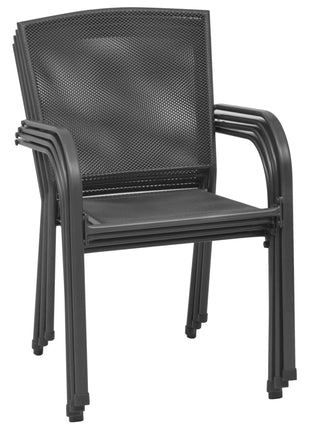 Tuinstoelen 4 st mesh ontwerp staal antraciet