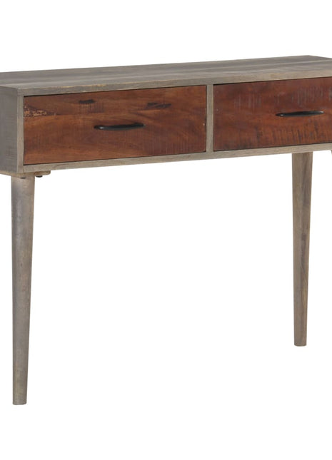 Wandtafel 110X35X75 Cm Massief Ruw Mangohout Grijs