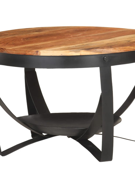 Salontafel Ø 68x43 cm massief acaciahout