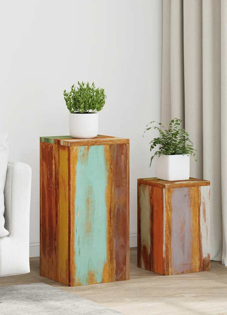 Plantenstandaards 2 st massief hergebruikt hout