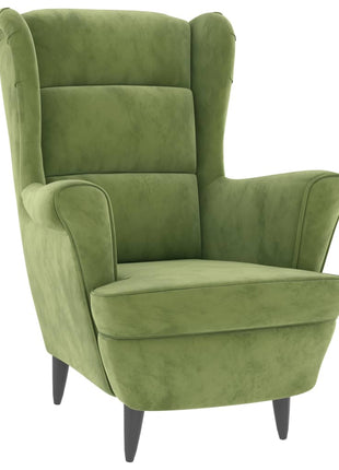 Fauteuil fluweel lichtgroen