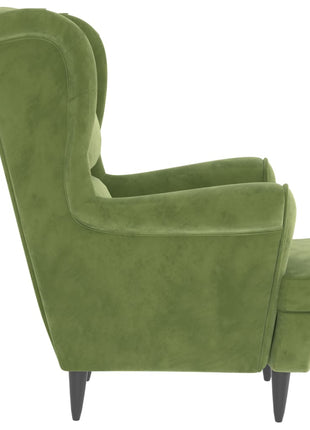 Fauteuil fluweel lichtgroen