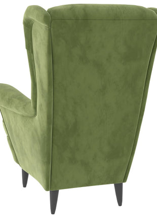 Fauteuil fluweel lichtgroen