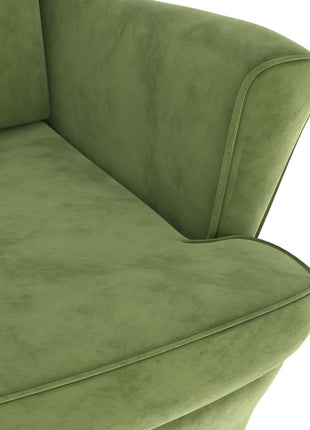 Fauteuil fluweel lichtgroen