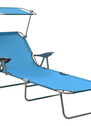 Ligbed Met Luifel Inklapbaar Staal