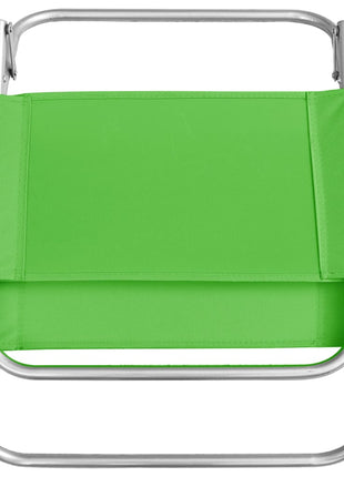 Strandstoelen 2 st inklapbaar stof groen