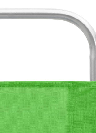 Strandstoelen 2 st inklapbaar stof groen