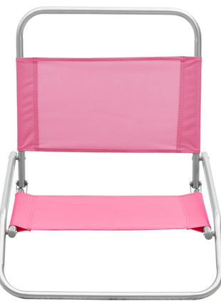 Strandstoelen 2 st inklapbaar stof roze