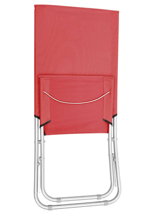 Strandstoelen 2 st inklapbaar stof rood