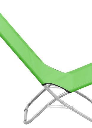 Strandstoelen 2 st inklapbaar stof groen