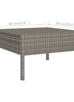 Loungeset Met Kussens Poly Rattan