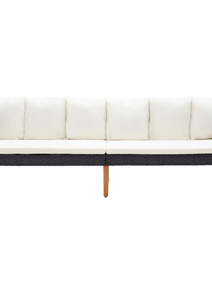 Tuinbank 3-Zits Met Kussens Poly Rattan