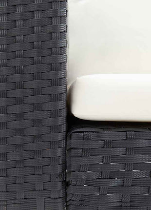 Tuinbank 3-Zits Met Kussens Poly Rattan